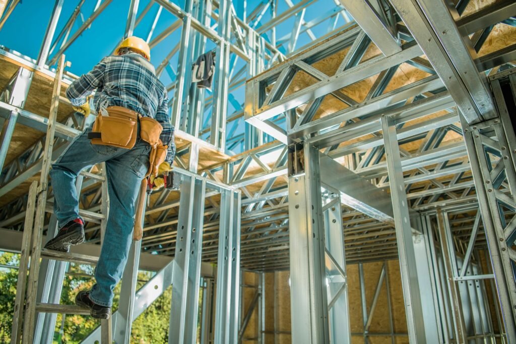 Caucasian Steel Frame Worker